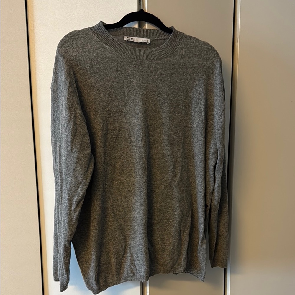 Zara Heather Gray Knit Pullover